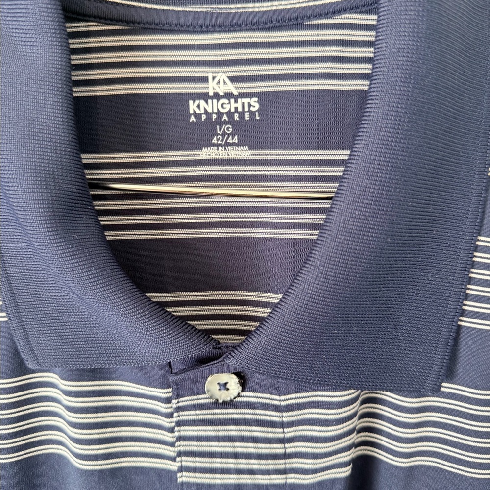 Knights‎ Apparel Michigan Wolverines Pro Edge Polo Shirt Large Navy White NWT - Picture 2 of 8